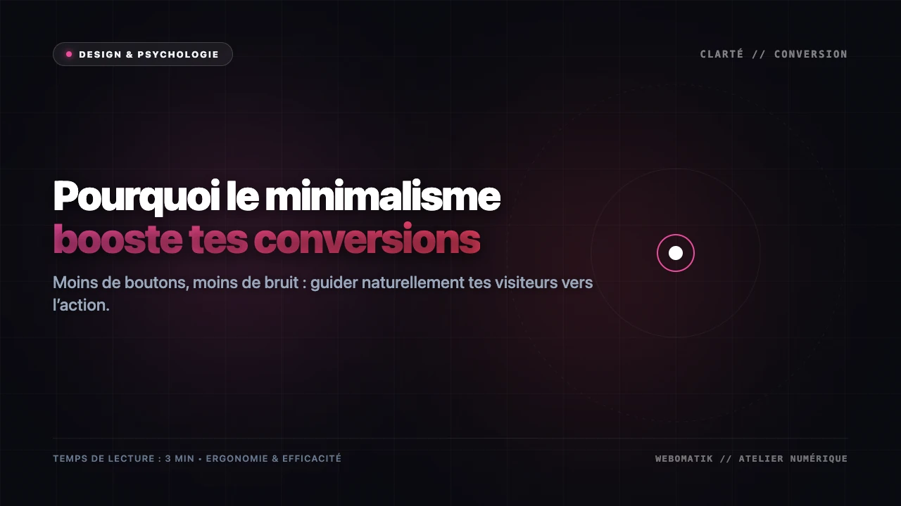 Pourquoi le minimalisme web booste tes conversions