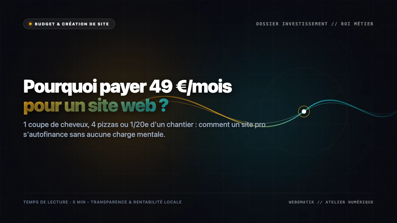 Pourquoi payer 49 € par mois pour un site web quand on peut le faire pour moins cher ?